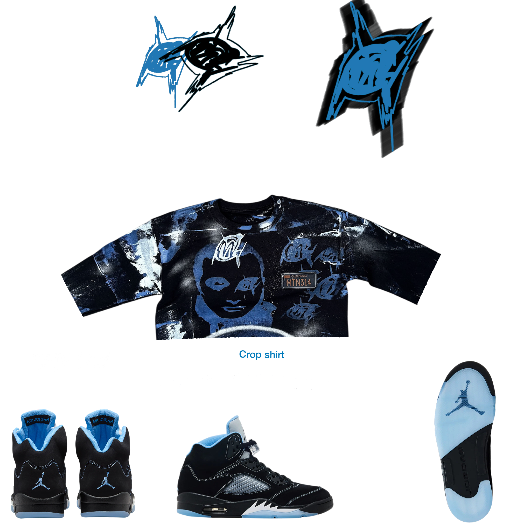 Crop Carolina blue shirt
