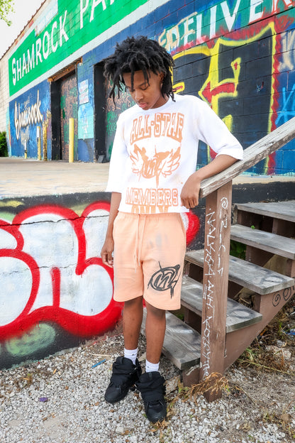 Peach orange Short Set