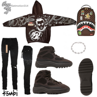 Vengeance brown graffiti hoodie