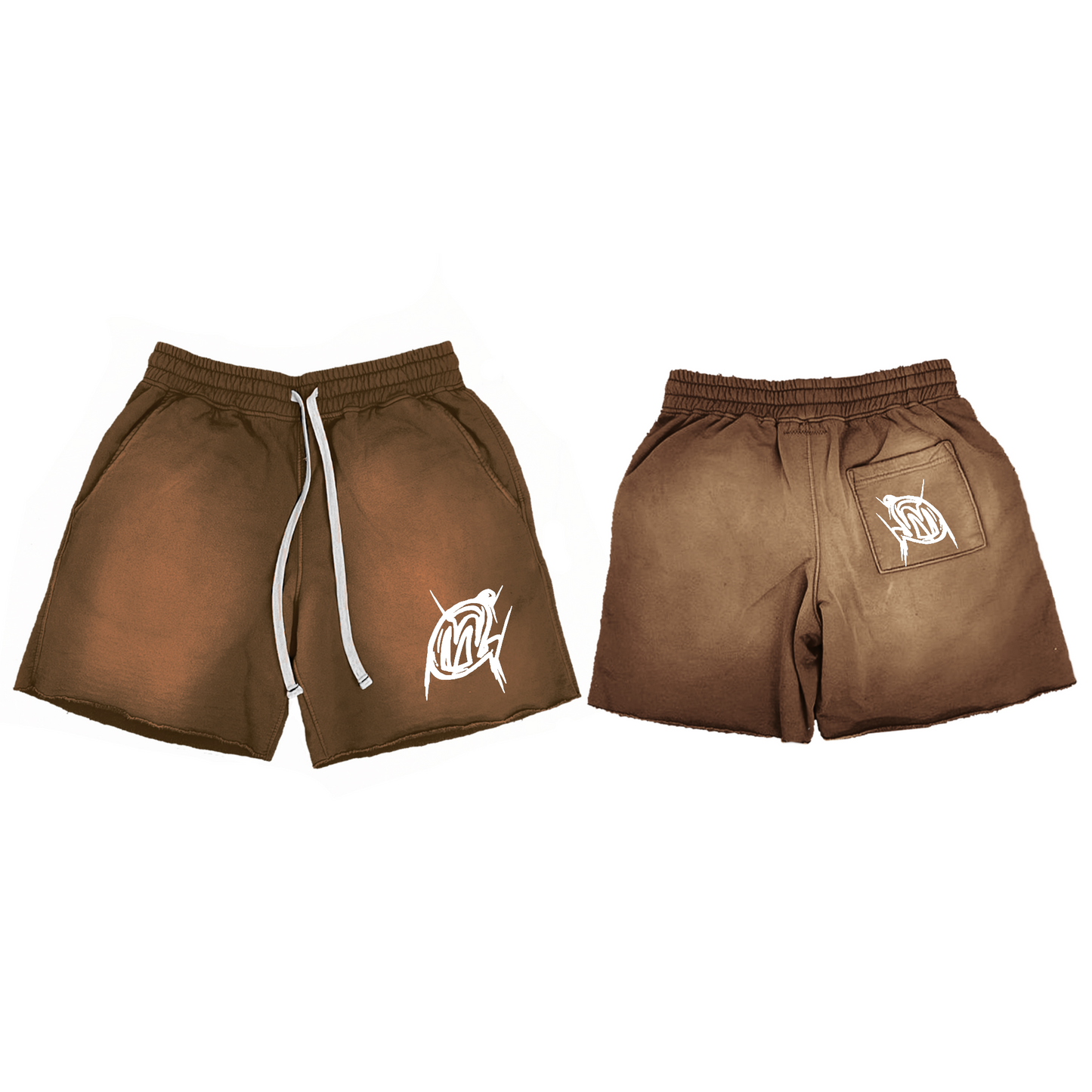 Brown Worked Shorts