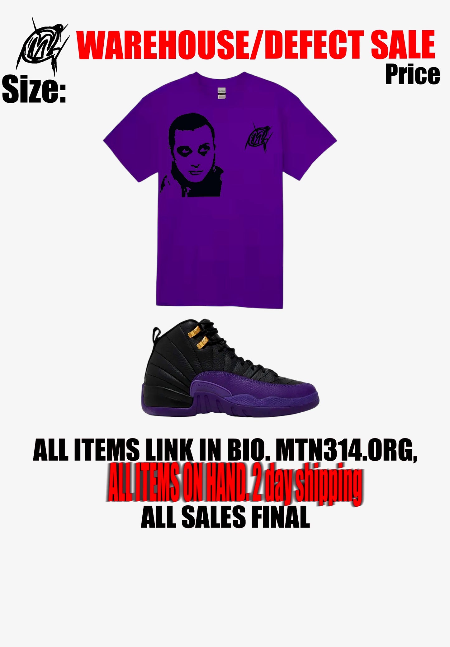 Warehouse Sale purple shirt