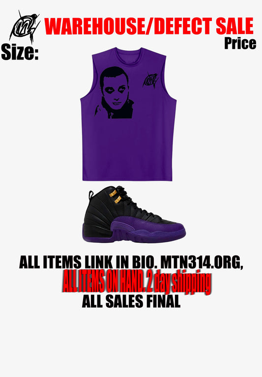 Warehouse Sale sleeveless purple shirt