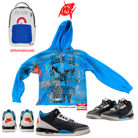 Rare air 3s crop bottom graffiti hoodie