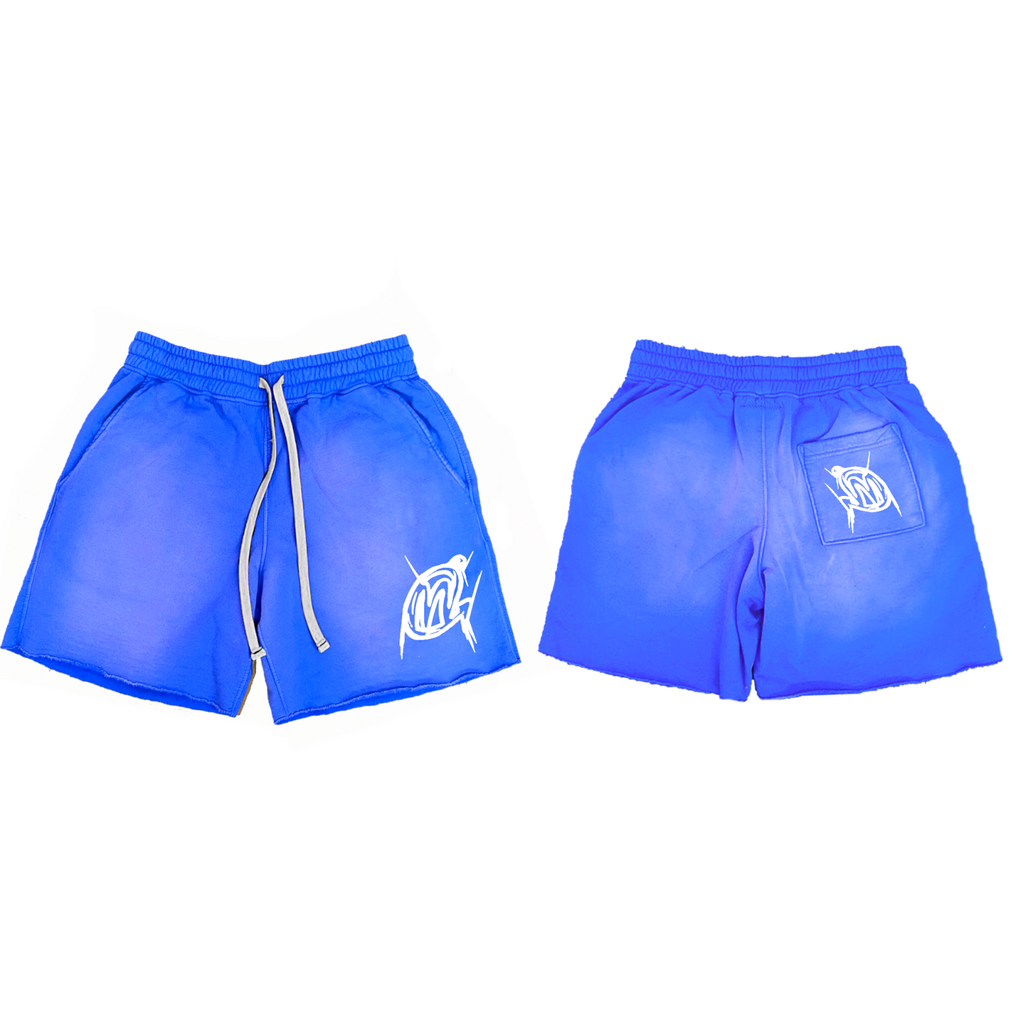 Royal Blue Worked Shorts