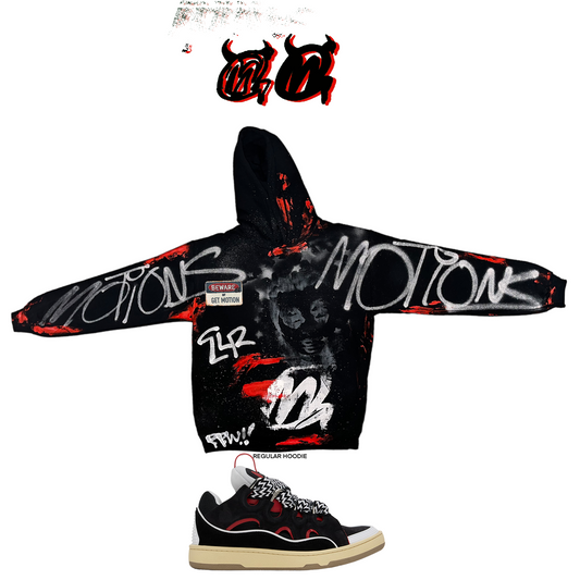 Red and Black Graffiti Hoodie