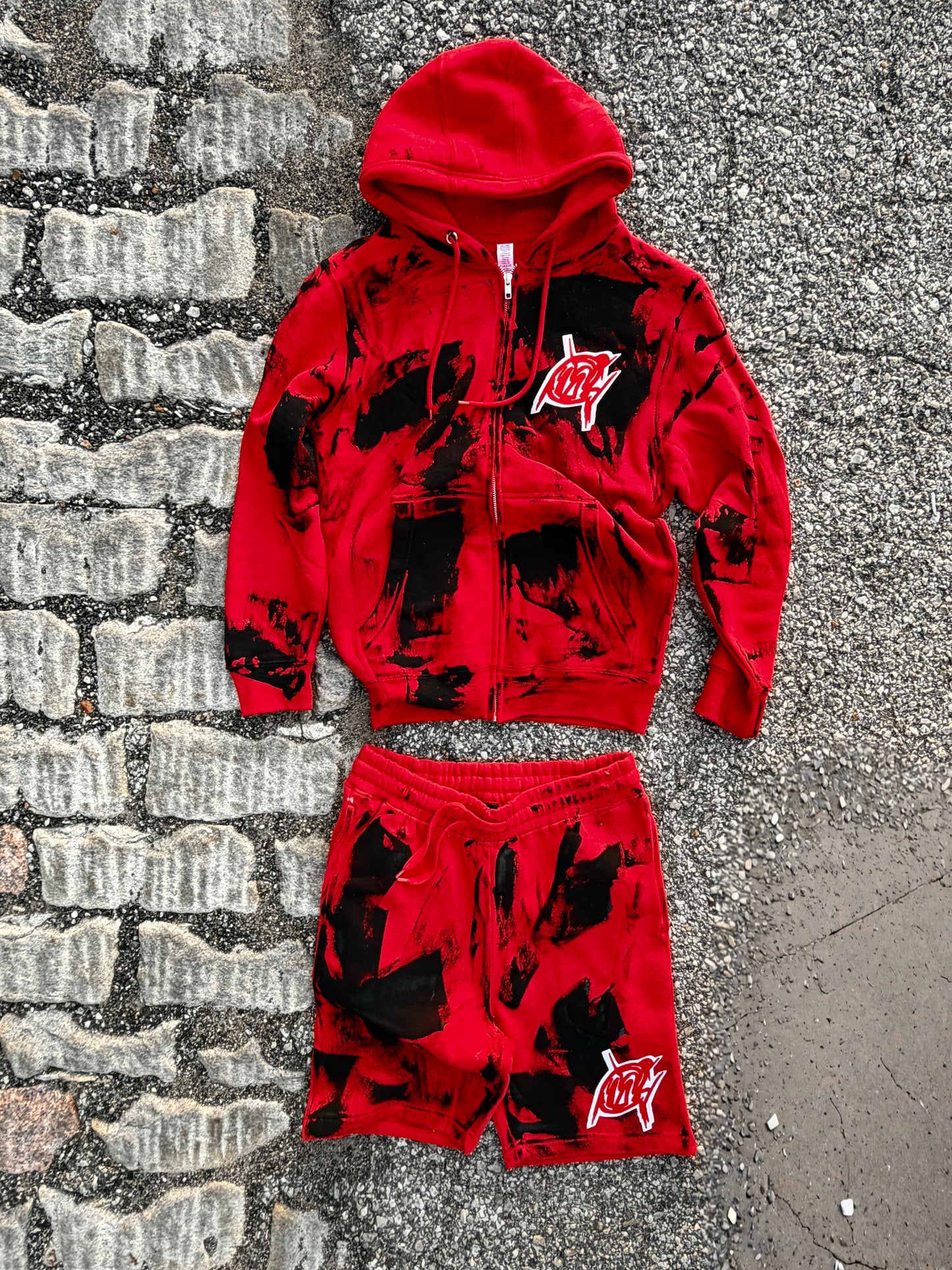 Red abstract set
