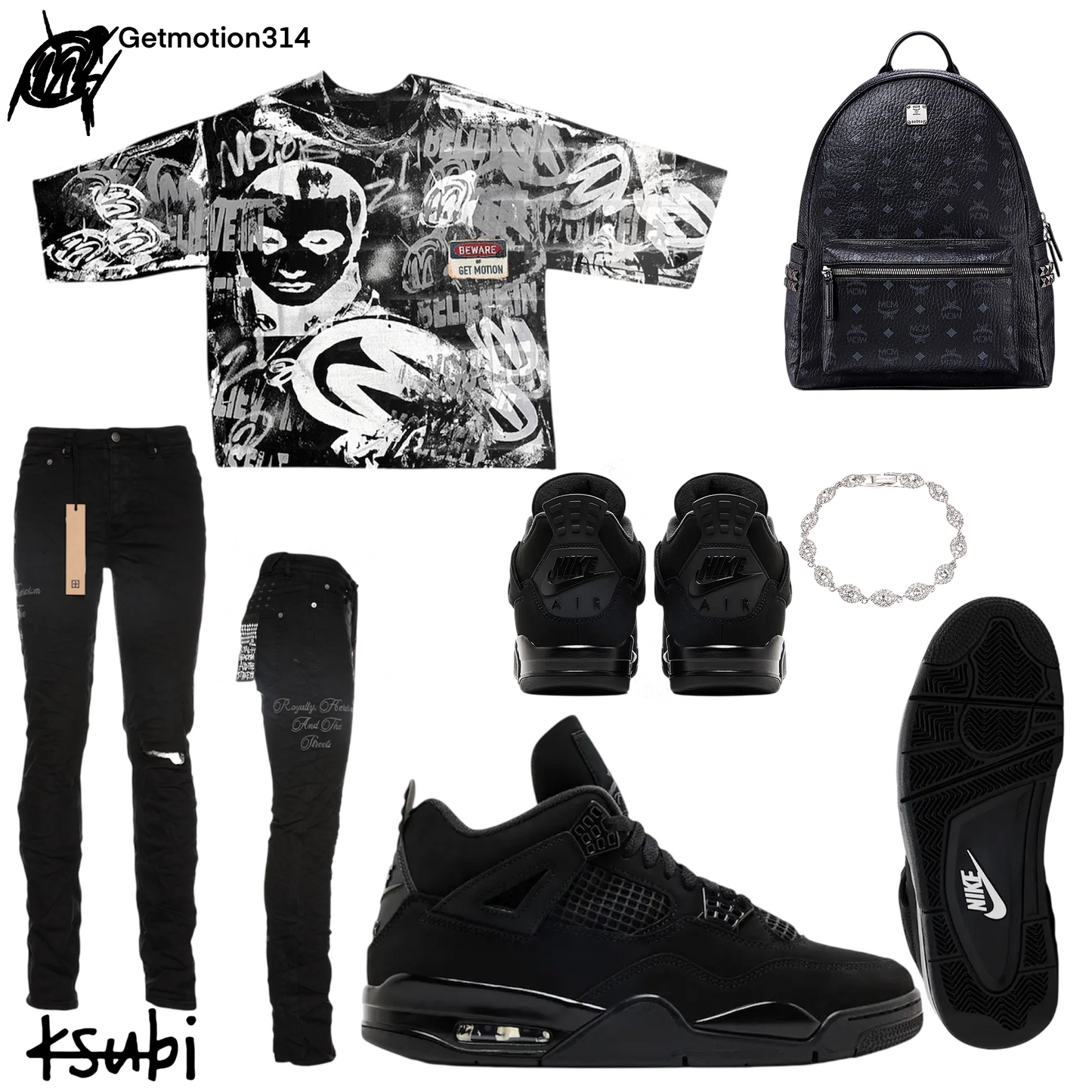 BLACK CAT 4s graffiti shirt