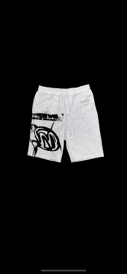 Grey Big Logo Shorts