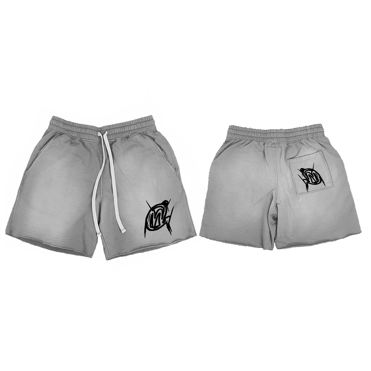 Grey Worked Shorts
