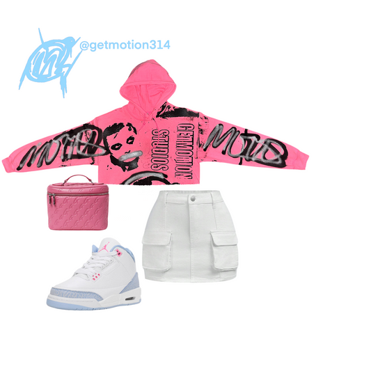 Crop Cobalt 3 graffiti hoodie