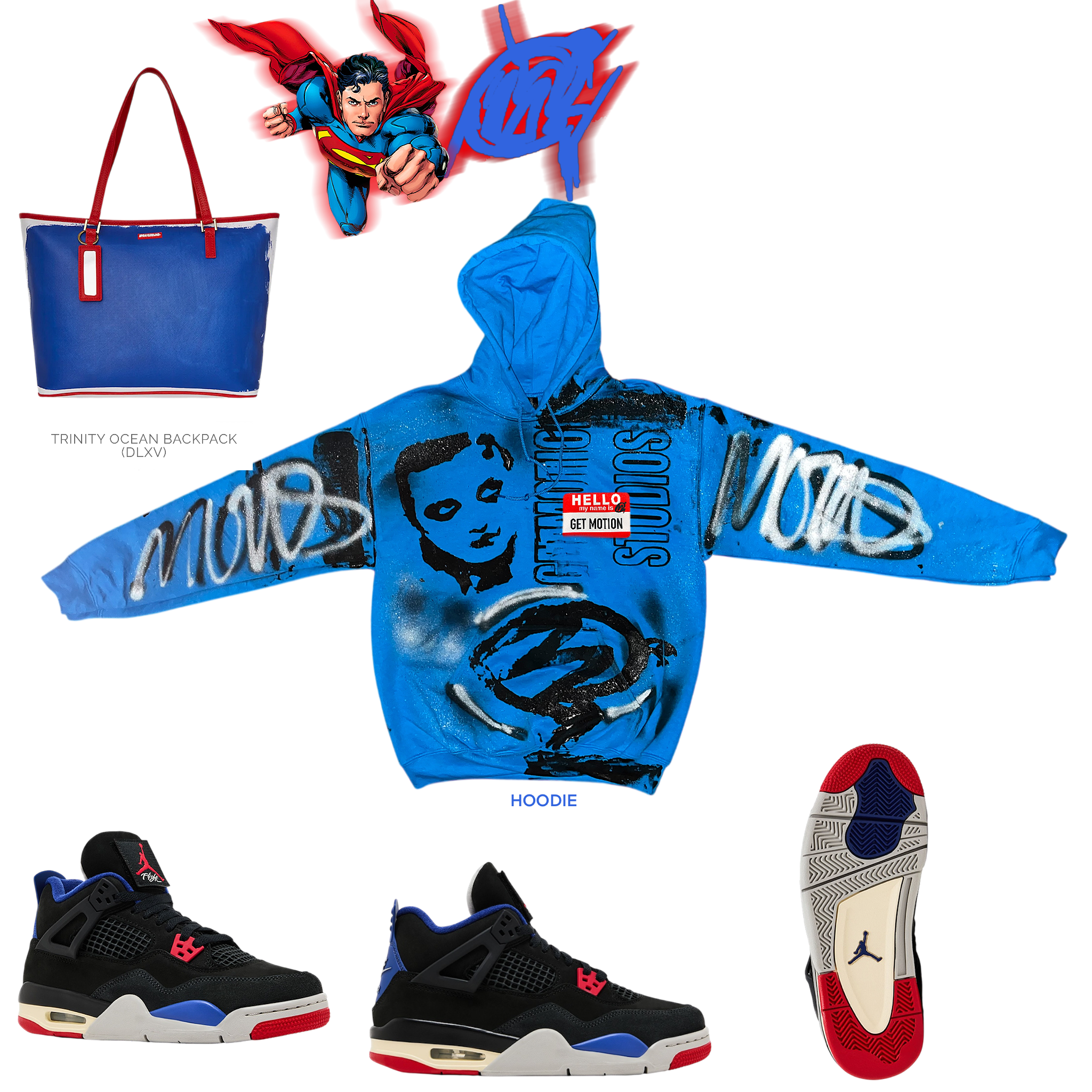 Rare Air  graffiti hoodie