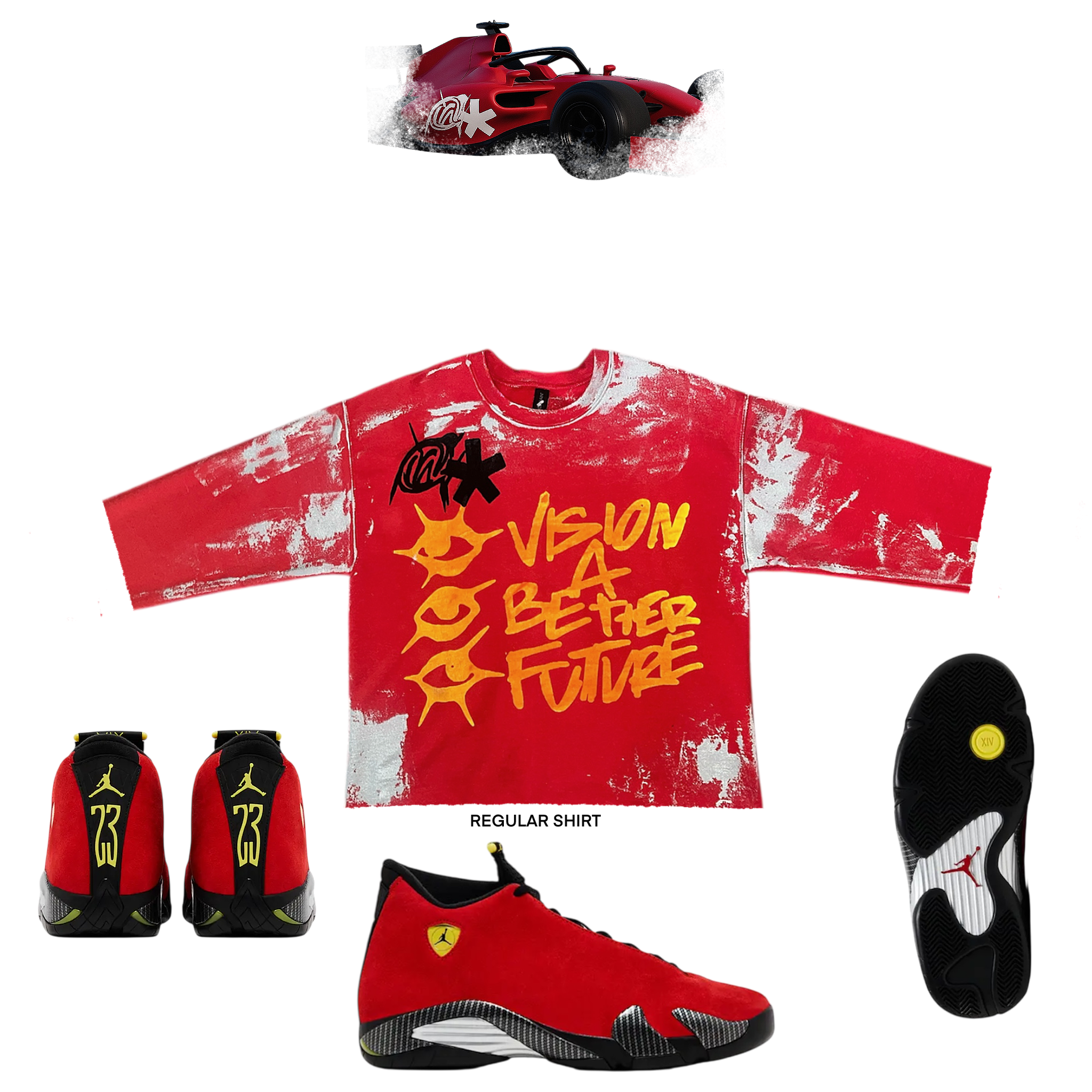 Rari Red  Graffiti Shirt