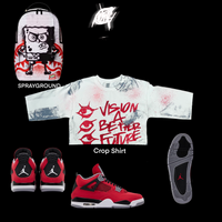 Crop Toro Red and white Shirt