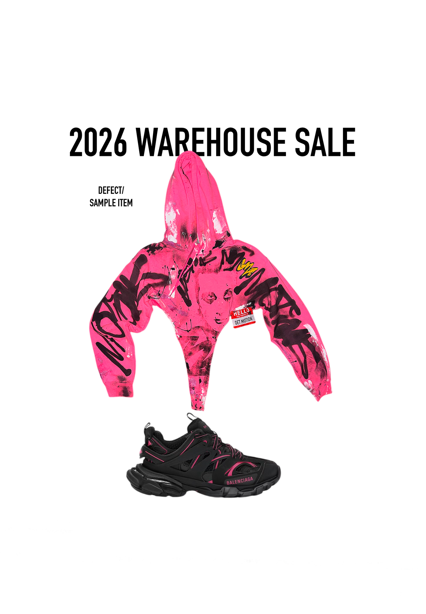 Hot pink v crop hoodie