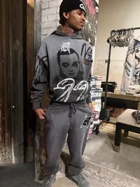 Wolf grey hoodie Set (hoodie and pants)