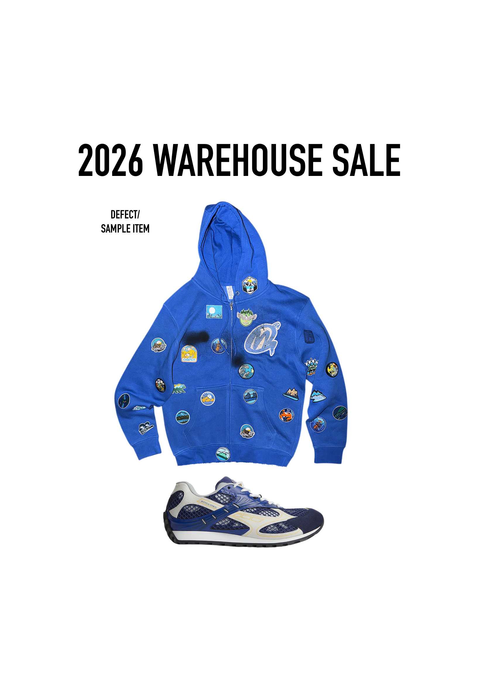All over Blue patch-Zip UP