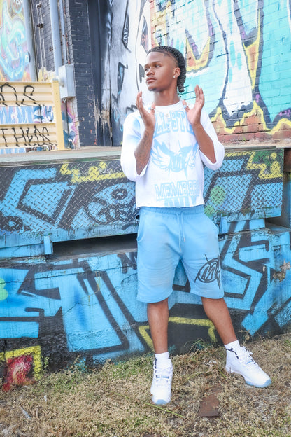 Bright Blue Short Set