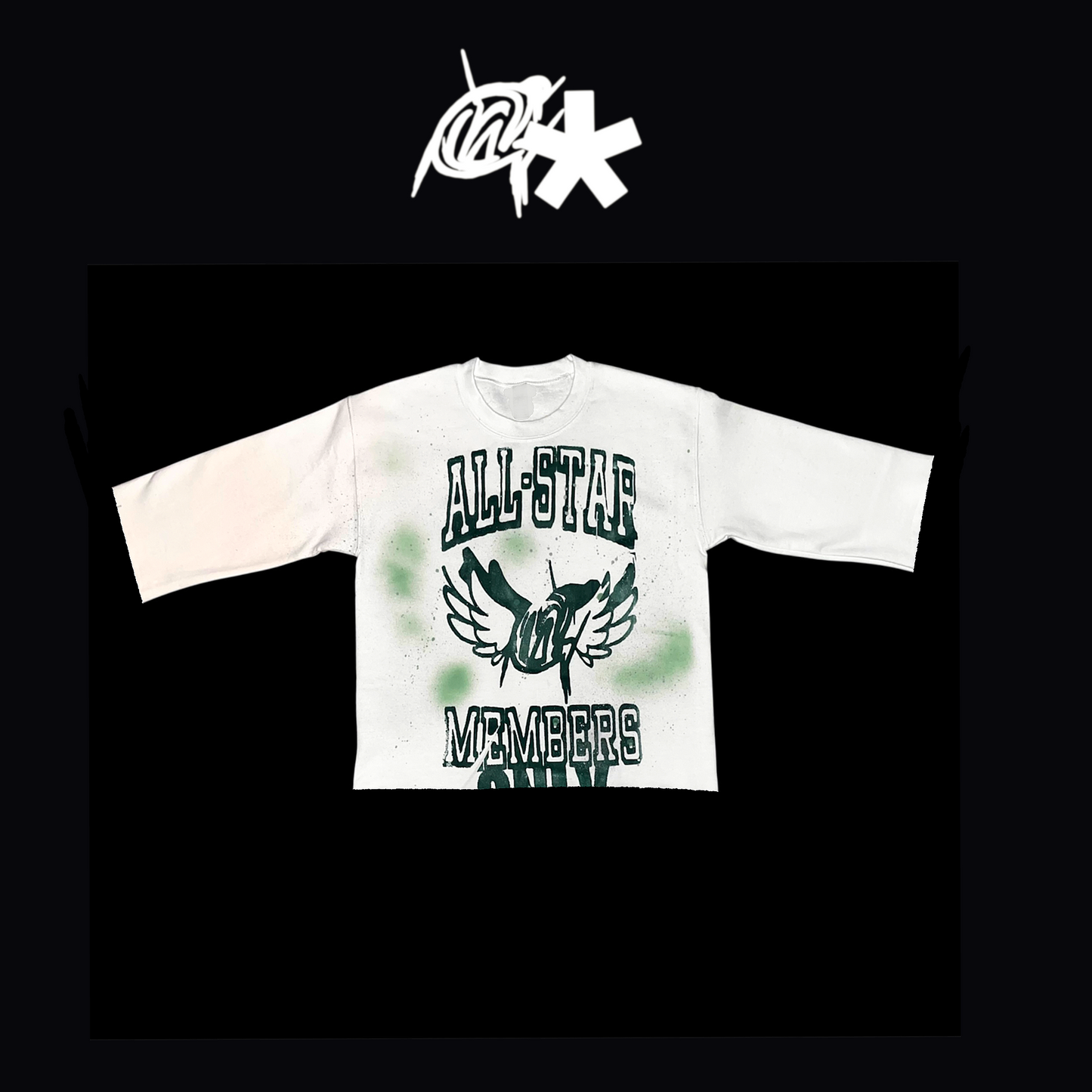 Dark green All-star  graffiti shirt