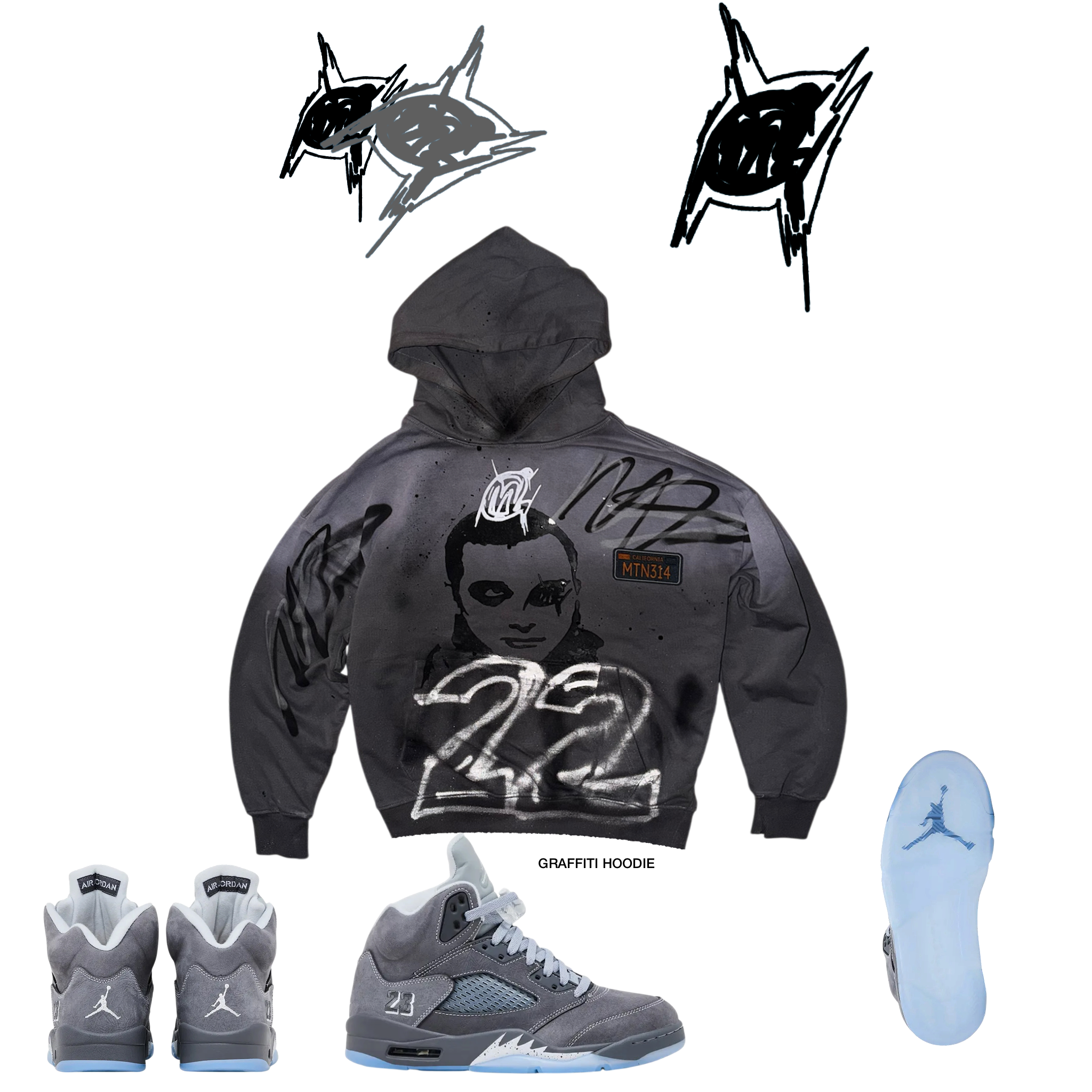 Wolf grey hoodie