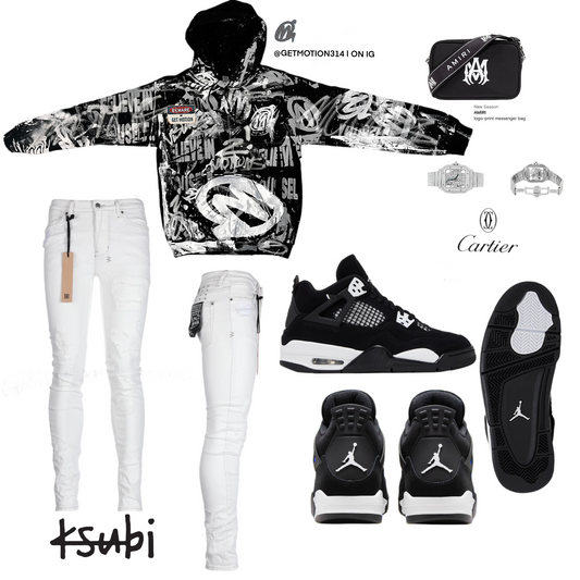 White Thunder Graffiti Hoodie