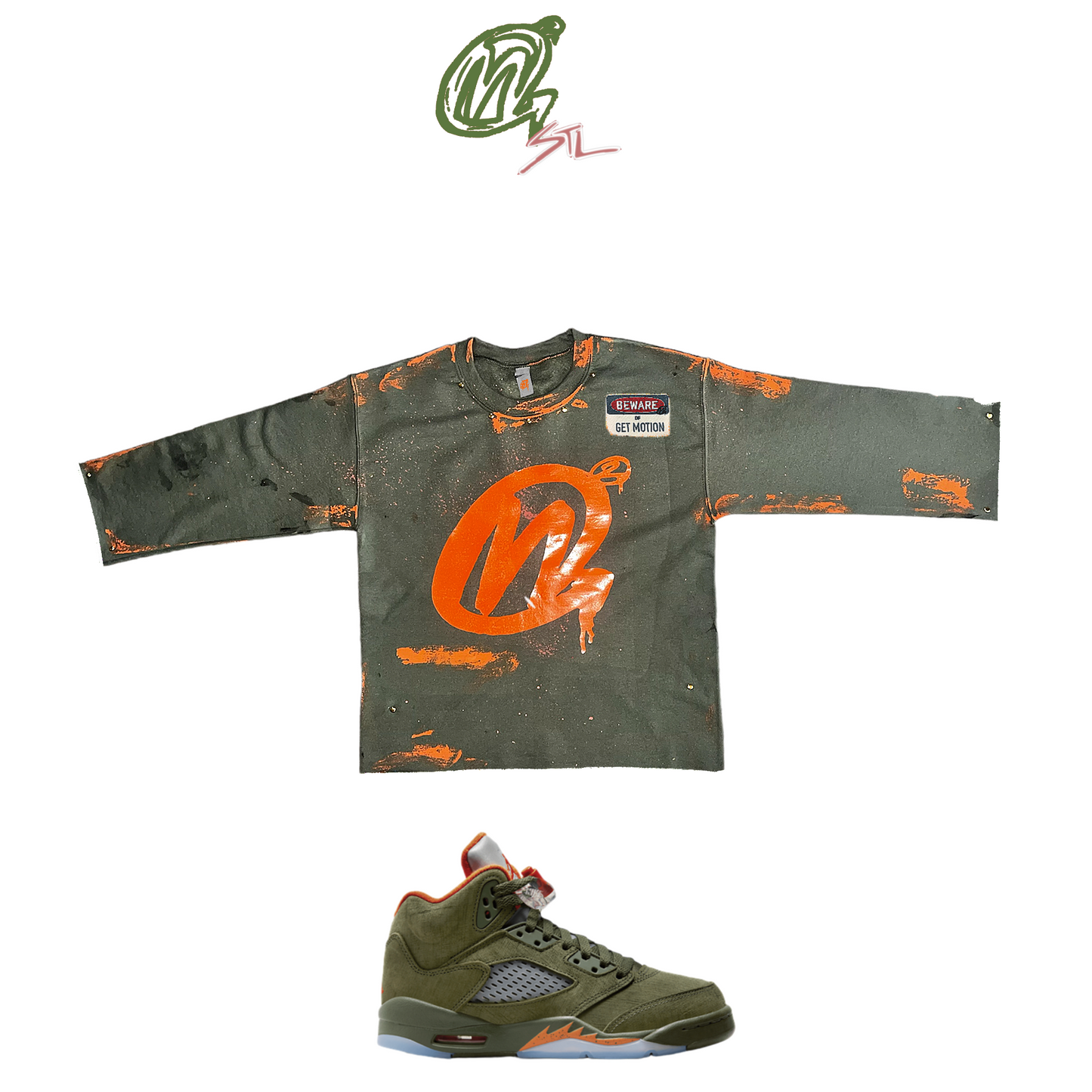 Olive 5s graffiti shirt