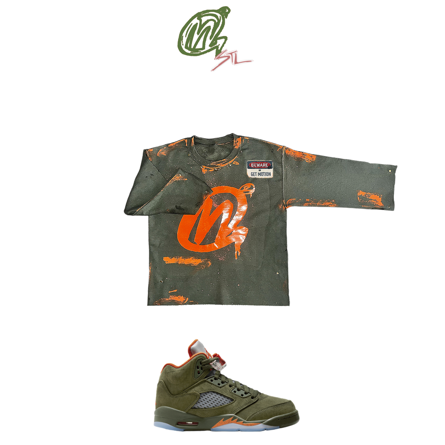 Olive 5s graffiti shirt