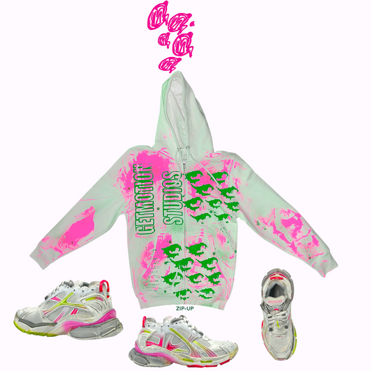 Pink and green    Legacy Zip Up