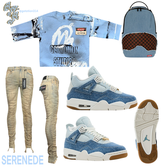 Denim 4s shirt Graffiti Shirt