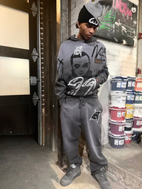 Wolf grey hoodie Set (hoodie and pants)