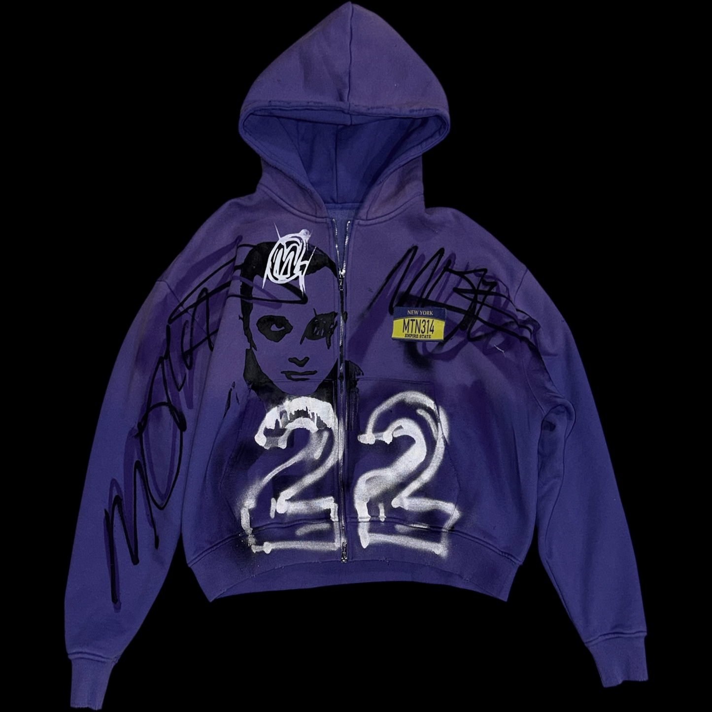 Deep purple  HEAVYWEIGHT ZIP-UP