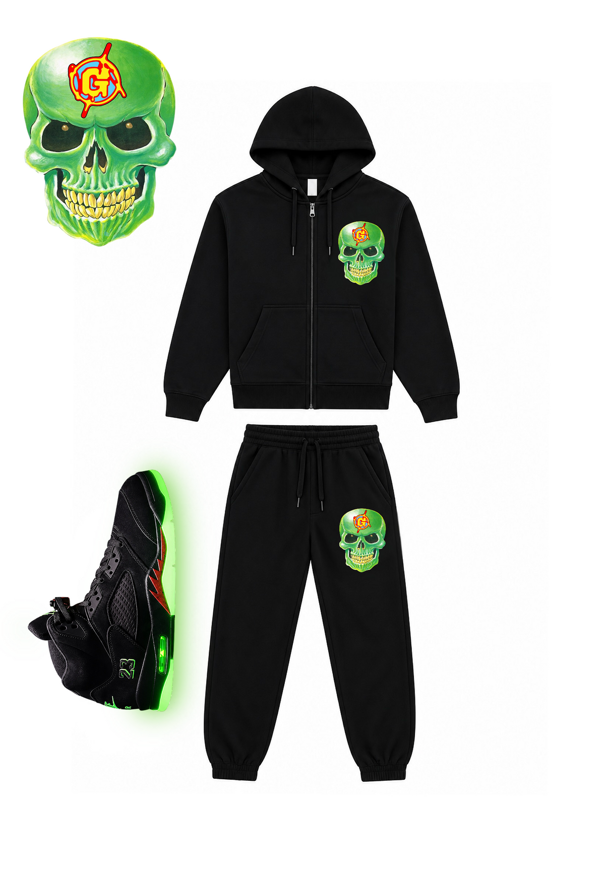GLOW IN THE DARK HALLOWEEN 5s set
