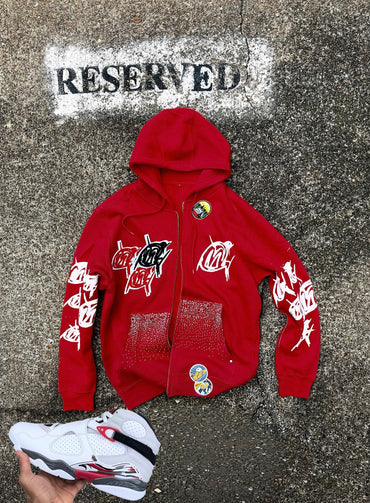 Visionary Rhinestone Patch Zip-UP