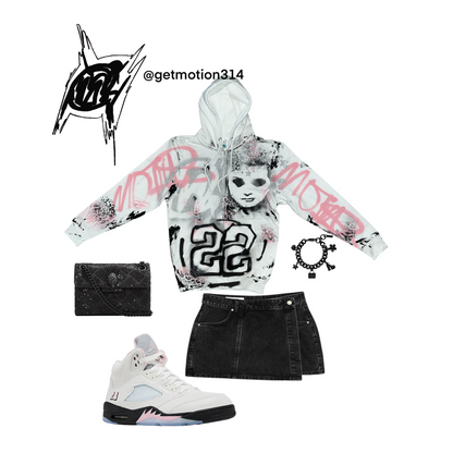 Soft pink 5s  graffiti zip up