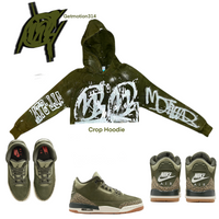 Crop Family Affairs graffiti hoodie