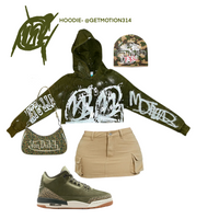 Crop Family Affairs graffiti hoodie