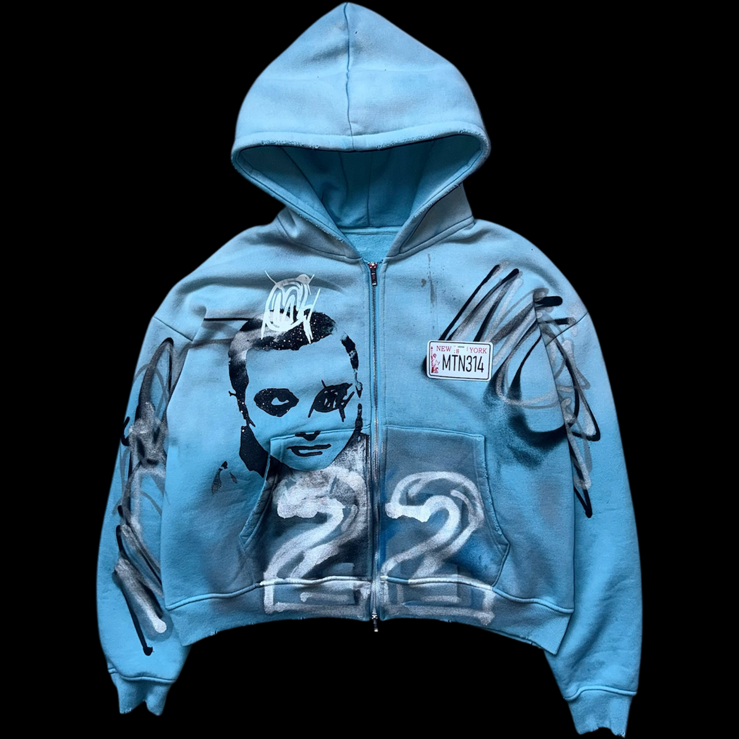 University blue heavyweight Zip-Up