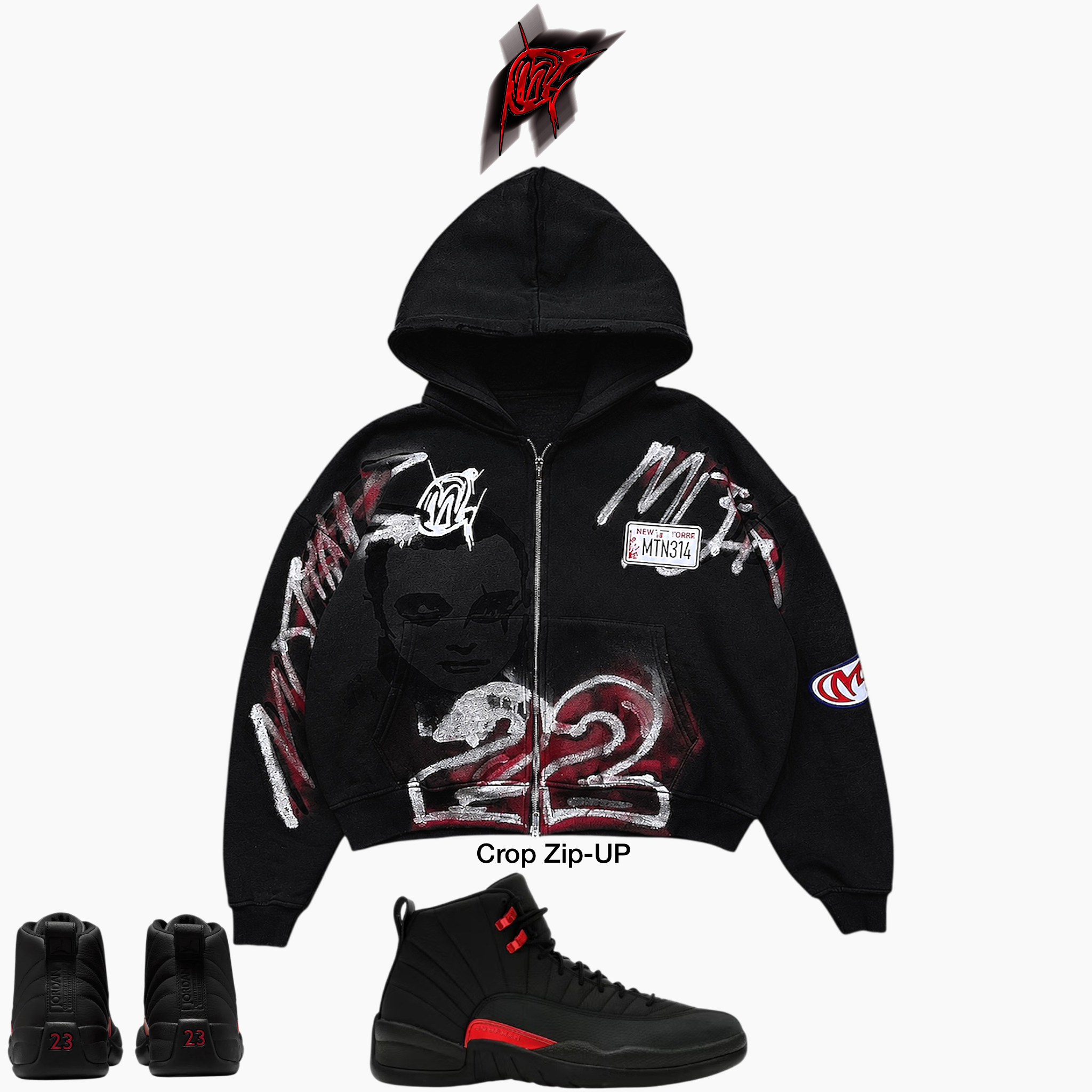 Bloodline 12s heavyweight ZIP-UP