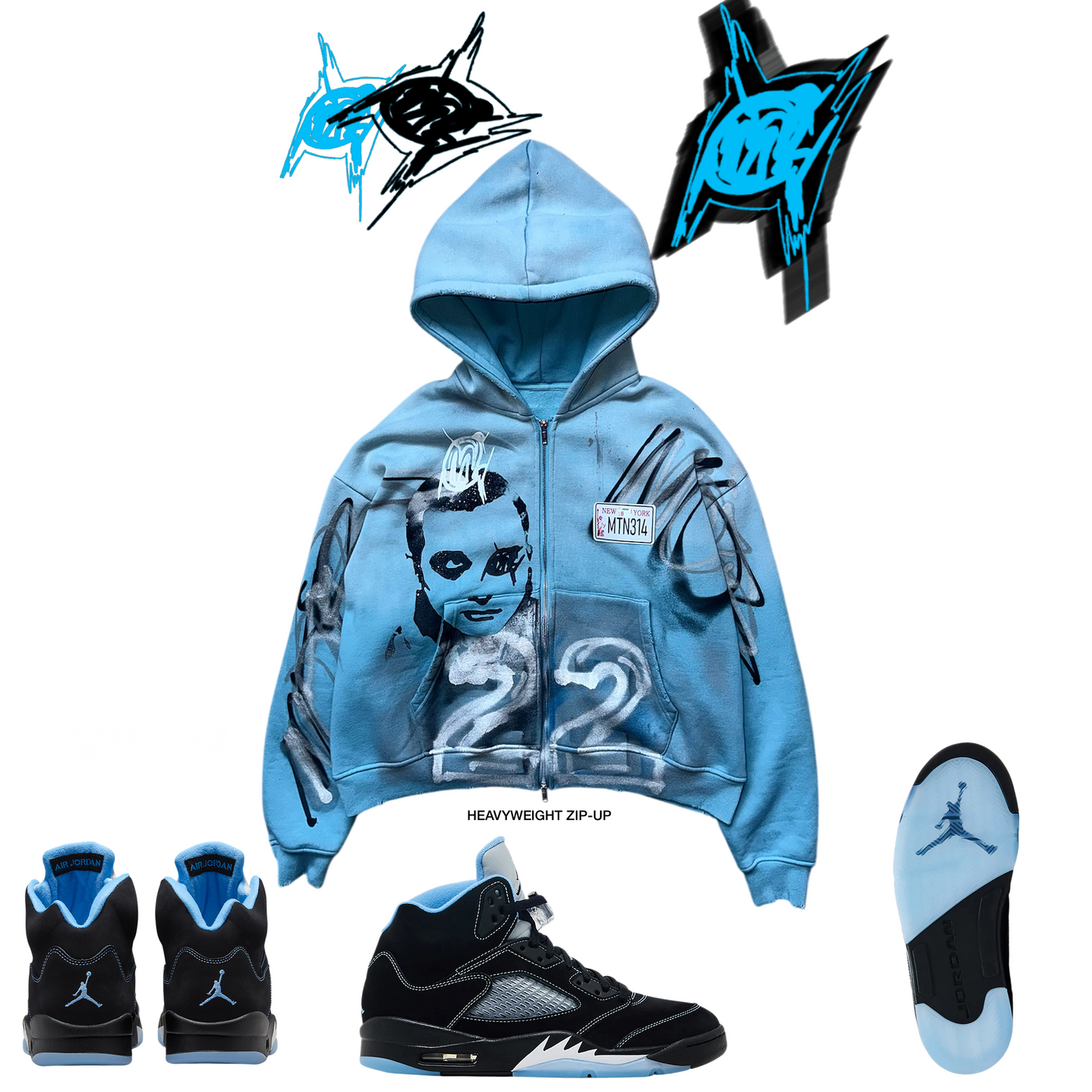 Carolina Blue Heavyweight ZIP-UP