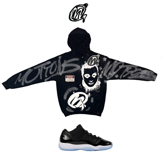 [[ SWIPPER ]]Black Graffiti hoodie