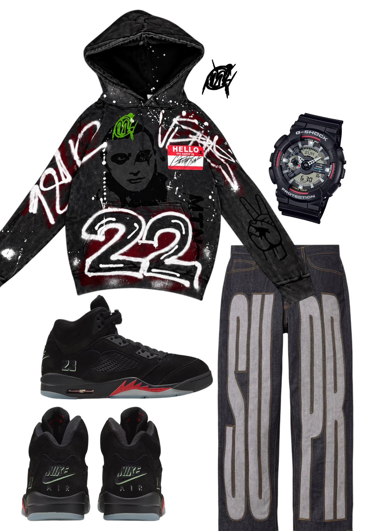 Halloween 5s Graffiti Hoodie