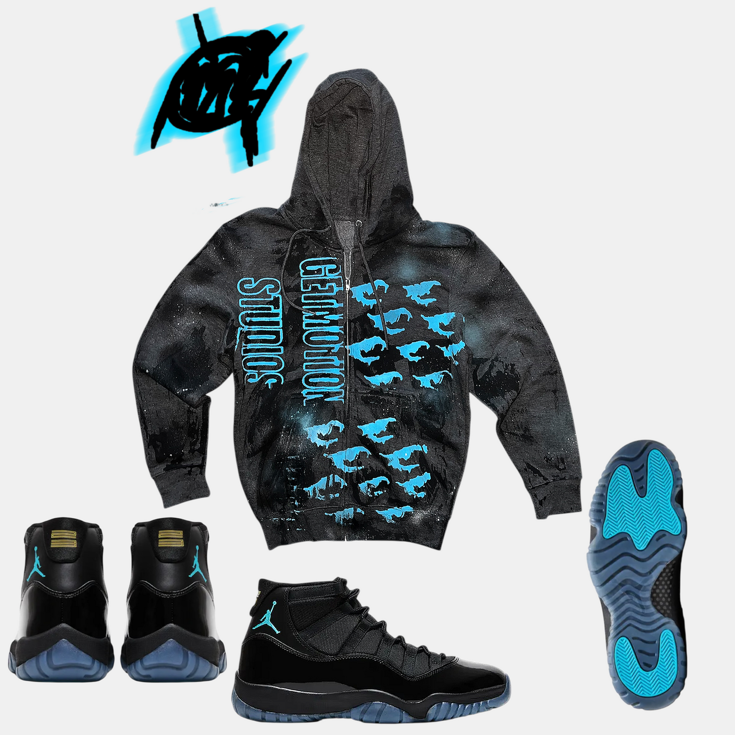 Gamma 11s legacy zip up graffiti  up zip up