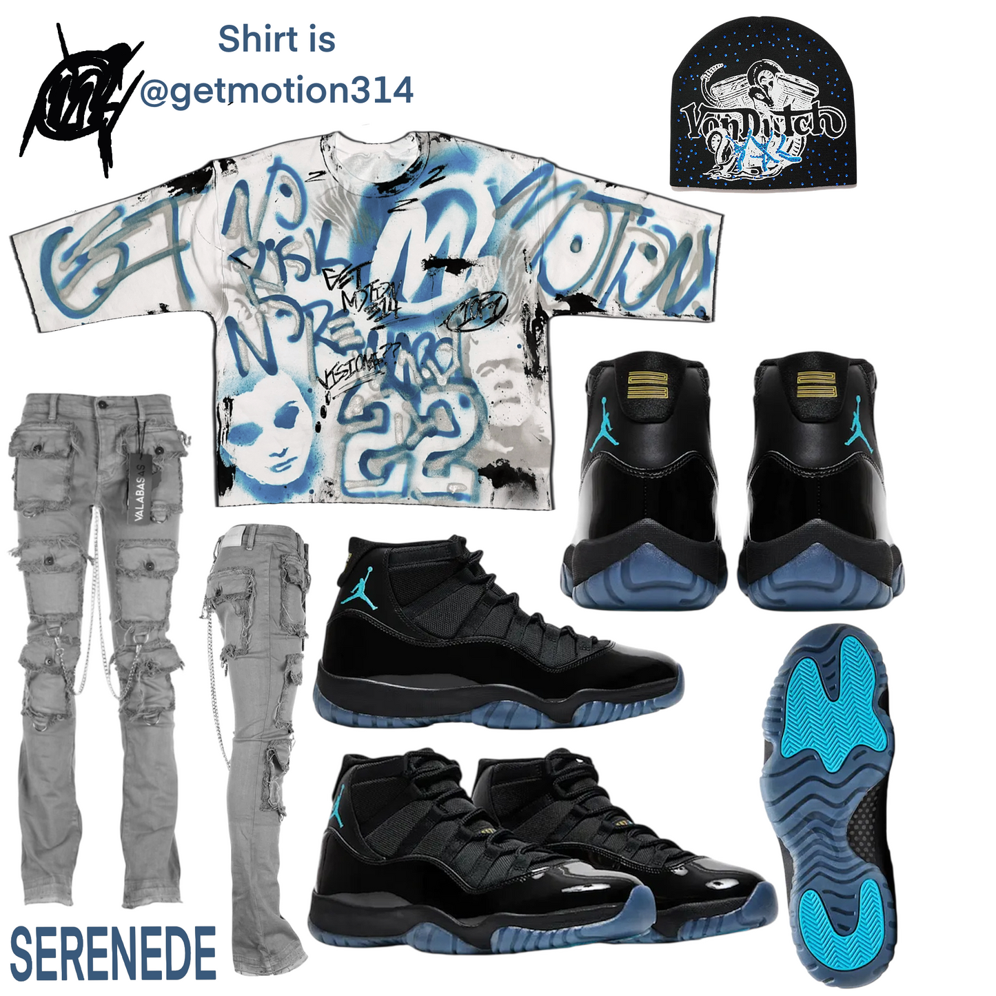 Spray-paint Gamma 11s  graffiti shirt