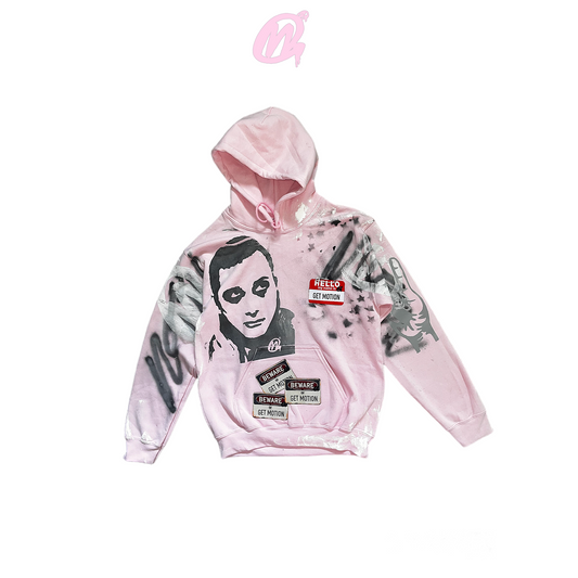 Baby pink Graffiti Hoodie