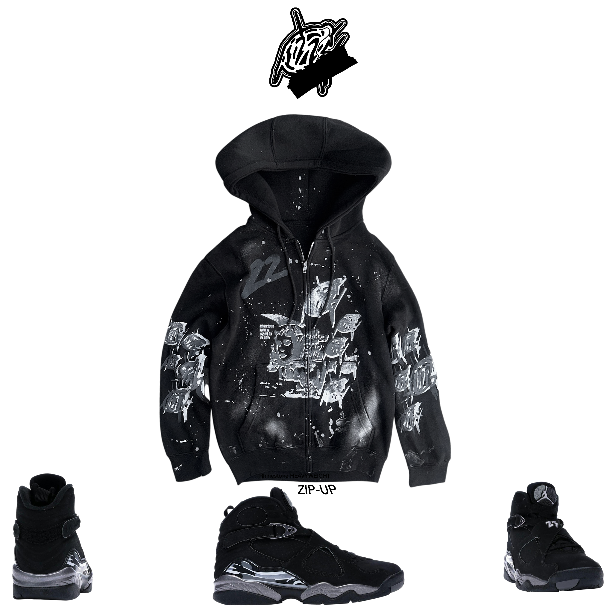 Chrome 8  rockstar ZIP-UP