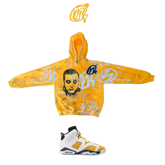 Yellow Ochre Graffiti hoodie